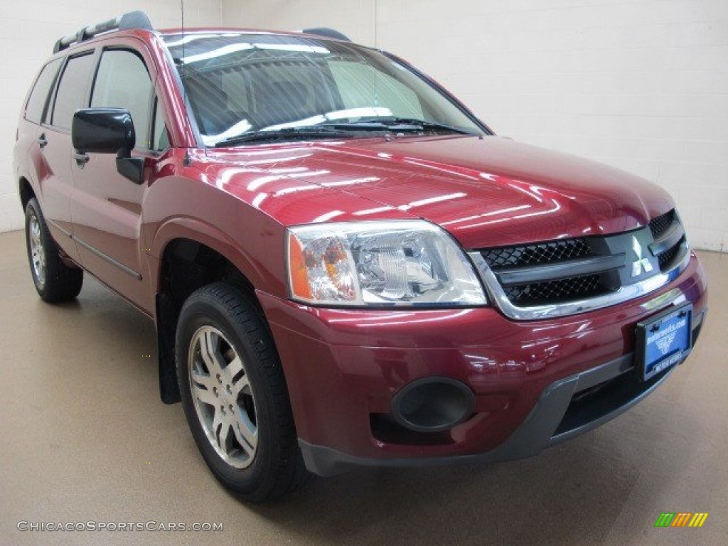 2006 Endeavor LS AWD - Ultra Red Pearl / Charcoal photo #1