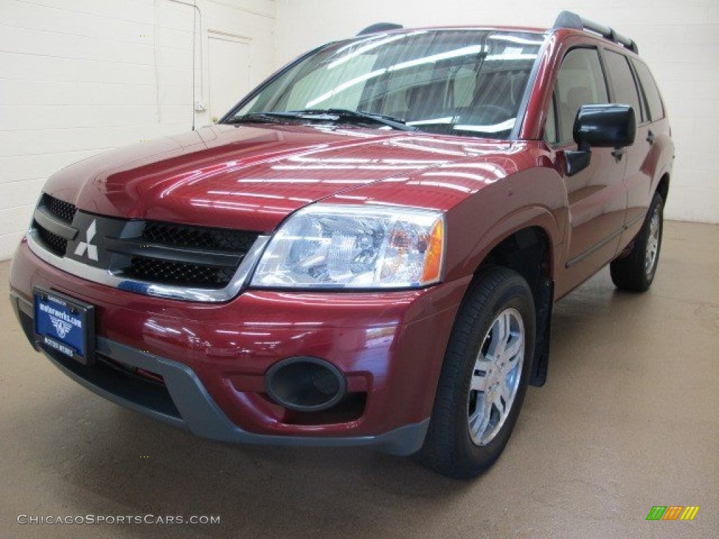 2006 Endeavor LS AWD - Ultra Red Pearl / Charcoal photo #3