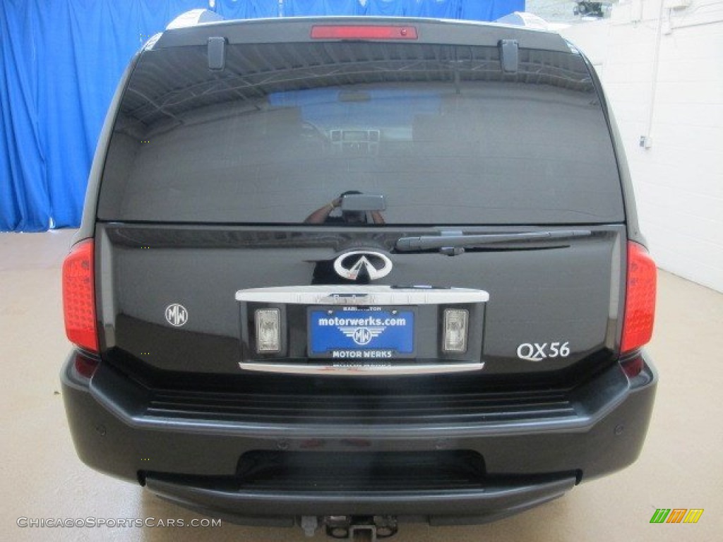 2008 QX 56 4WD - Liquid Onyx Black / Charcoal photo #6
