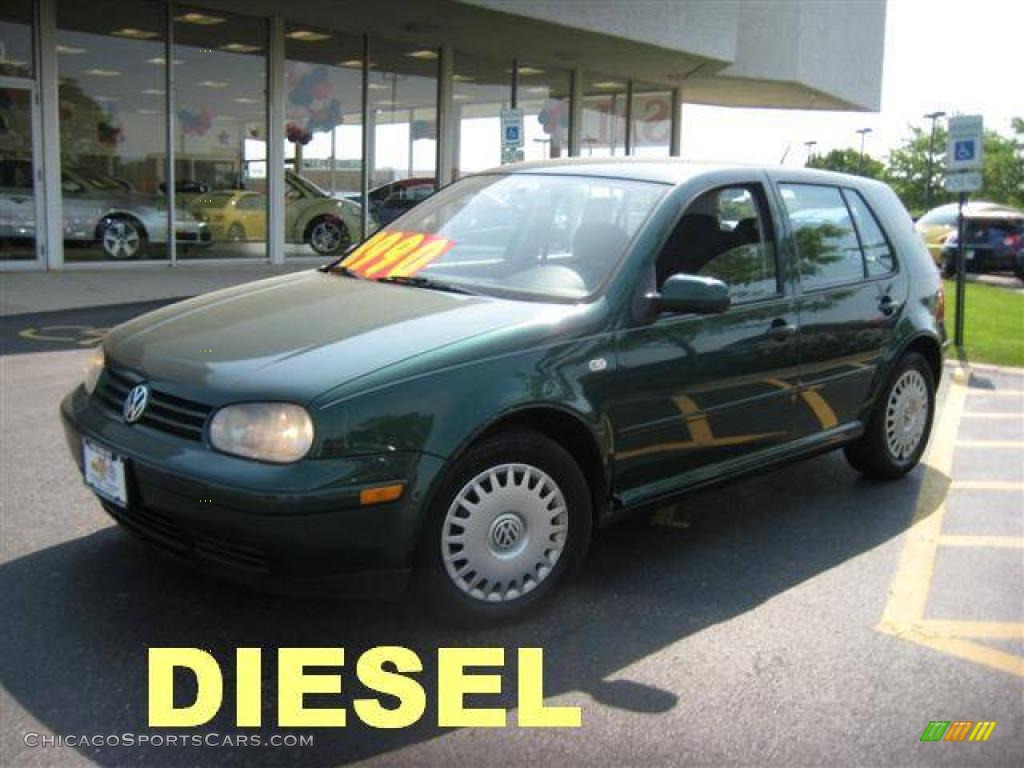 2000 Volkswagen Golf GLS TDI 4 Door In Bright Green Pearl Photo 11 